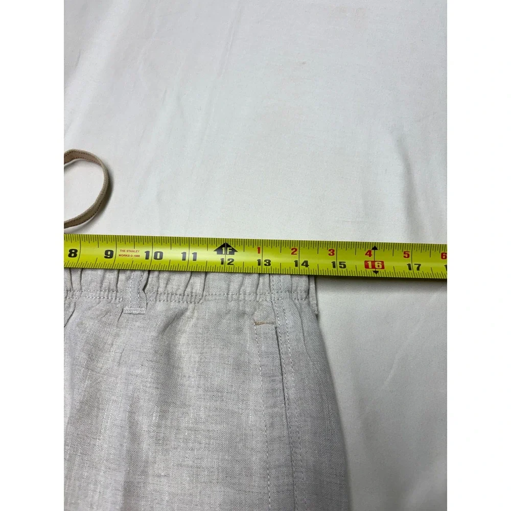 Tommy Bahama Relax Mens S W28 L28 100% Linen Cargo Pants Beige Drawstring
